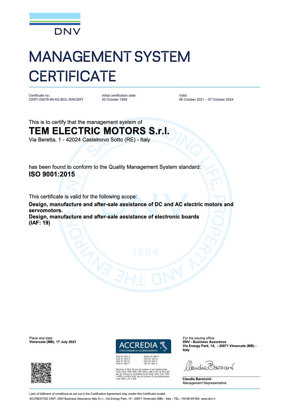 Certificate